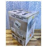 SAMEAT Heated Towel Warmers for Bathroom - Large Towel Warmer Bucket, Wood Handle, Auto Shut Off, Fits Up to Two 40"X70" Oversized Towels, White