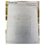 Function Home Trash Can Cabinet, 13 Gallon Kitchen Garbage Can, Wooden Recycling Trash Bin, Freestanding Dog Proof Trash Can, Farmhouse Trash Cabinet with Lid for Home Kitchen Bedroom, Blue