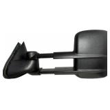 Driver Left Side Door Towing Mirror Power and Heated with Signal Light on Glass Textured Back Cover For Chevy Silverado Sierra 1500 2500 3500HD from 2003 to 2006