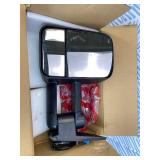Driver Left Side Door Towing Mirror Power and Heated with Signal Light on Glass Textured Back Cover For Chevy Silverado Sierra 1500 2500 3500HD from 2003 to 2006