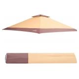 12x12 Canopy Replacement Top Cover Only Fit for Suntime Outdoor Pop Up Gazebo Frame,Air Vent,Waterproof Silver Coating (Top Only)