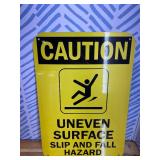 Caution Uneven Surface Slip and Fall Hazard OSHA Sign, 10x7 Inches, Rust Free .040 Aluminum, Fade Resistant, Made in USA