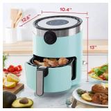 Dash AirCrisp Pro Digital Air Fryer - Adjustable Temperature Control - Auto Shut-Off Feature & Multiple Presets - Removable Crisper Basket - 3 Quarts - Aqua