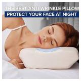 The Best Anti Wrinkle Side Sleeper Pillow, Anti Aging Beauty Pillow, Prevent and Stop Sleep Wrinkles, Additional Satin Case Included, 100 Night Sleep Trial, CertiPUR-US