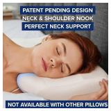 The Best Anti Wrinkle Side Sleeper Pillow, Anti Aging Beauty Pillow, Prevent and Stop Sleep Wrinkles, Additional Satin Case Included, 100 Night Sleep Trial, CertiPUR-US