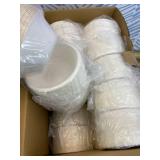 1000 Count 12 oz Paper Bowls, Disposable Compostable Bowls Bulk, Heavy Duty Biodegradable Bagasse Bowl for Snacks, Soup, and Salads, White