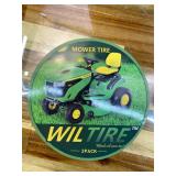 11x4.00-5 Flat Free Tire and Wheel (2 Pack),Universal 11x4-5 Solid Smooth Tractor Turf Tire with Rim, 3.4" Centered Hub and 3/4" & 5/8" Bushing, For Zero Turn Mowers and Riding Lawn Mower