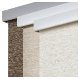 Persilux Light Filtering Roller Shades for Windows Blinds Cordless Roller Blinds for Windows, Natural Woven UV Protection Privacy Roller Window Shades for Home Kitchen (Cream 44" W x 72" H)