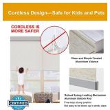 Persilux Light Filtering Roller Shades for Windows Blinds Cordless Roller Blinds for Windows, Natural Woven UV Protection Privacy Roller Window Shades for Home Kitchen (Cream 44" W x 72" H)