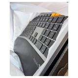 Backlit Bluetooth Ergonomic Keyboard, ProtoArc EK01 Plus Full Size Wireless Split Keyboard with Dual Bluetooth and USB, Cushioned Wrist Rest, Rechargeable for Windows/Mac/Android, Grey Black