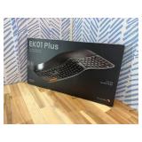 Backlit Bluetooth Ergonomic Keyboard, ProtoArc EK01 Plus Full Size Wireless Split Keyboard with Dual Bluetooth and USB, Cushioned Wrist Rest, Rechargeable for Windows/Mac/Android, Grey Black