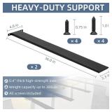 Hidden Island Countertop Support Bracket, 2 Pack Heavy Duty Iron Kitchen Island Support Floating Bracket with Screws for Granite/Wood/Concrete/Quartz Countertops, 36 Inch