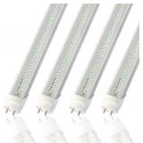 TSEXES 2FT T8 LED Tube Light,12W(30W Equivalent),Type A+B Plug & Play or Ballast Bypass,1560LM,Led Replacement F20T10 T20T12 Flourescent Tube,5000K, Dual Ended Power, Clear Cover(4-Pack)