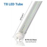 TSEXES 2FT T8 LED Tube Light,12W(30W Equivalent),Type A+B Plug & Play or Ballast Bypass,1560LM,Led Replacement F20T10 T20T12 Flourescent Tube,5000K, Dual Ended Power, Clear Cover(4-Pack)