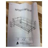 Retails for $230! Betterhood Corner Bed Frame with Storage Bookcase, Twin Daybed with 2 Drawers & Charging Station, Twin Size Platform Beds with LED Light, Teen Corner Bed for Living Room, Bedroom and