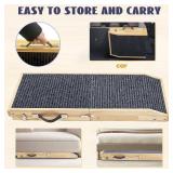 Wooden Dog Ramp for Couch High Bed, Non Slip Pet Ramps for Small Dogs and Cat with 5 Adjustable Height from 10.6