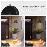 15 Inch Large Outdoor Gooseneck Barn Light, Dusk to Dawn Barn Light Waterproof and Rustproof Exterior Light Fixture for Patio, Porch, Garage, Gooseneck Lighting