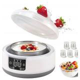 MEDAMOC Yogurt Maker with Temperature Control, Adjustable Time Homemade Probiotic Yogurt Maker Machine
