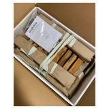 Retails for $130! GREENTEAK Shower Bench, Waterproof Teak Shower Stool, Wooden Stool for Bathroom, Teak Wood Shower Seat Chair for Shower Storage Shelf, 300 Lbs Capacity, Provides Safety (22