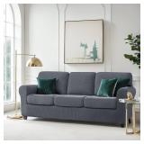 CHUN YI 7 Piece Couch Covers Sofa Covers Washable, Stretch Sofa Slipcovers for 3 Cushion Couch with Seperate Backrest and Cushion Covers, Anti Slip Furniture Protector for Dogs Pets (Large, Grey)