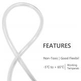 Eastrans Clear Vinyl Tubing Flexible PVC Tubing, Hybrid PVC Hose, Lightweight Plastic Tube, by 3/4 Inch ID, 5ft Length, UV Chemical Resistant