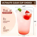 YEEHAW 9 oz Plastic Cups, 2000 Pack - Clear Disposable Drinking Water Cups for Cold Beverages, Ideal for Party