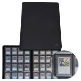 Rayvol 16-Pocket Top loader Binder, Holds 512 Top loaders 16 Pocket Top Loader Card Storage Case, 500 + Ringless Double-Sided Pockets for Cards in 3 x 4