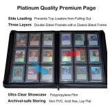 Rayvol 16-Pocket Top loader Binder, Holds 512 Top loaders 16 Pocket Top Loader Card Storage Case, 500 + Ringless Double-Sided Pockets for Cards in 3 x 4