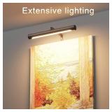 Coinmit 4W Picture Light Plug in, 12" Adjustable LED Art Light with Remote Control, Dimmable Wall Light for Picture Display Dartboard Art Work (Black)