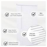 LOTUS & WINDOWARE Cordless Mini Blind, 1" Vinyl Slats, 22" Wide x 48" Long - White, Window Blinds for Home and Office, Interior Door Blinds - Light Filtering