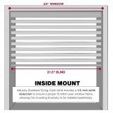 LOTUS & WINDOWARE Cordless Mini Blind, 1" Vinyl Slats, 22" Wide x 48" Long - White, Window Blinds for Home and Office, Interior Door Blinds - Light Filtering