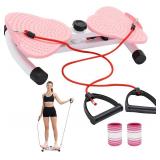 Waist Twister Machine, Adjustable Exercise Twist Board for Women Men, Noiseless Ab Twister for Home Gym Equipment, 330 lbs Capacity with Timer, Reps, Calories with Digital Display