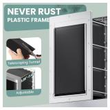 PETCOMING Dog Door 3 Flap, Plastic Dog Door for Wall, Large Doggy Door, Dogie Door for Interior & Exterior Walls, Magnetic Flaps, Insulation Flap, Closing Panel, Pet Door for Pets Up to 110lbs(Large)