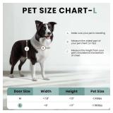 PETCOMING Dog Door 3 Flap, Plastic Dog Door for Wall, Large Doggy Door, Dogie Door for Interior & Exterior Walls, Magnetic Flaps, Insulation Flap, Closing Panel, Pet Door for Pets Up to 110lbs(Large)