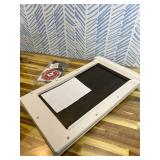 PETCOMING Dog Door 3 Flap, Plastic Dog Door for Wall, Large Doggy Door, Dogie Door for Interior & Exterior Walls, Magnetic Flaps, Insulation Flap, Closing Panel, Pet Door for Pets Up to 110lbs(Large)