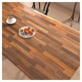 LACHEERY Thick Butcher Block Contact Paper for Countertops Waterproof 24"x160" Self Adhesive Butcher Block Countertops for Kitchen Wallpaper Peel and Stick Wood Vinyl Wrap Dark Brown Wood Wall Paper