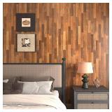 LACHEERY Thick Butcher Block Contact Paper for Countertops Waterproof 24"x160" Self Adhesive Butcher Block Countertops for Kitchen Wallpaper Peel and Stick Wood Vinyl Wrap Dark Brown Wood Wall Paper