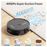 Retails for $110! ROPVACNIC Robot Vacuum Cleaner Robot Vacuum and Mop Combo with 4000Pa Suction, Personalized Cleaning Adjustments, Self-Charging Robotic Vacuum Cleaner, Advanced Obstacle Avoidance
