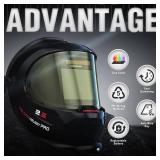 YESWELDER Auto Darkening Welding Helmet with SIDE VIEW, 180 Panoramic View, 1/1/1/1 True Color Solar Powered Welder Hood, Wide Shade 3/5-9/9-13 Welder Mask for TIG MIG ARC CUT and GRIND, LYG-Q800D