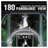 YESWELDER Auto Darkening Welding Helmet with SIDE VIEW, 180 Panoramic View, 1/1/1/1 True Color Solar Powered Welder Hood, Wide Shade 3/5-9/9-13 Welder Mask for TIG MIG ARC CUT and GRIND, LYG-Q800D