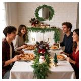 6 Ft Artificial Norfolk Pine Garlands, Realistic Christmas Garland for Mantle, Real Touch Cedar Garland for Table, Stairs, Indoor & Outdoor Decor, Christmas Decorations