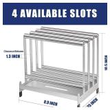 LRUI Pizza Peel Rack, Steel 4 Available Slots for Pizza Peel Organizing and Saving, Pizza Holder Rack with Non-Slip Feet