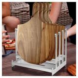 LRUI Pizza Peel Rack, Steel 4 Available Slots for Pizza Peel Organizing and Saving, Pizza Holder Rack with Non-Slip Feet