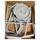 Drive Medical 11148-1 Folding Steel Bedside Commode Chair, Portable Toilet, Supports Individuals Weighing Up To 350 Lbs, with 7.5 Qt. Bucket and 13.5 Inch Seat, Grey