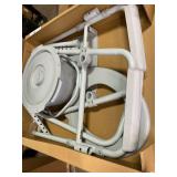 Drive Medical 11148-1 Folding Steel Bedside Commode Chair, Portable Toilet, Supports Individuals Weighing Up To 350 Lbs, with 7.5 Qt. Bucket and 13.5 Inch Seat, Grey