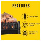 Retails for $110! duraflame 20.5-inch Electric Log Set Heater with Remote Control