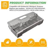 WP8562043 8531233 Universal Dishwasher Silverware Basket Replacement for Whirlpool Kitchenaid Dishwasher Utensil Basket - Replaces Kitchenaid Dishwasher Basket W10190415 8531288 8562043 by Techecook