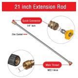 Selkie Pressure Washer Gun with 26" Hose, 16" Extension Wand, 5 Nozzle Tips, M22 15mm & M22 14mm Fittings, 4000 PSI