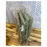 Sweet Home Collection Chair Cushion Memory Foam Pads Tufted Slip Non Skid Rubber Back U-Shaped 17" x 16" Seat Cover, 4 Count (Pack of 1), Army Green