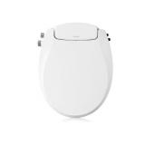 Brondell Bidet Toilet Seat Non-Electric Swash Seat, Fits Round Toilets, White Dual Nozzle System, Ambient Water Temperature Bidet with Easy Installation
